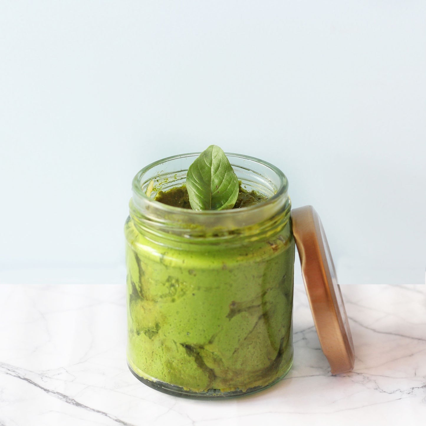 Fresh Basil Pesto in a glass bottle (150 g)